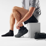 Unisex merino běžecké ponožky SMARTWOOL Run Targeted Cushion Ankle Socks, Black velikost: 38-41 (M)