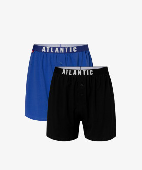 Pánské volné boxerky ATLANTIC 2Pack modrá, námořnická modrá, Velikost: