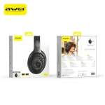 AWEI AT30 černá / Bezdrátová sluchátka / Přes hlavu / mikrofon / BT 6.0 / FM rádio (AT30)