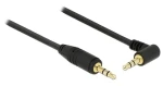 DeLock 83760 černá / Audio kabel / 3.5 mm Jack samec - samec / úhlový konektor / 5 m (83760)