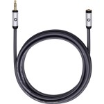 Oehlbach jack audio prodlužovací kabel [1x jack zástrčka 3,5 mm - 1x jack zásuvka 3,5 mm] 5.00 m černá pozlacené kontakty Oehlbac