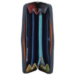 Stylová dámská kožená peněženka Bellugio Elisana, tmavě modrá