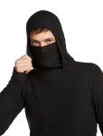 ICEBREAKER Mens Merino 400 RealFleece Grid Pulover Hood, Black (vzorek) velikost: M