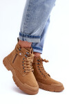 Ocieplené semišové dámské botky Trapery Camel Jailina 36