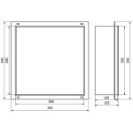 MEXEN - X-Wall-NR modul pro vestavbu do stěny 30x30, nerez 1911303010