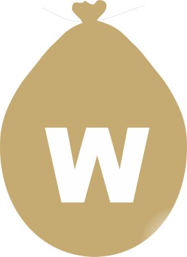 Balónek písmeno W zlaté balonky.cz Balónek písmeno W zlaté balonky.cz
