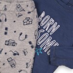 Chlapecký set bavlněný, tričko a tepláky, Minoti, AWESOME 5, kluk - 74/80 | 9-12m