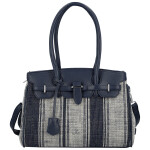 Stylová dámská koženková kabelka do ruky Irma, tmavě modrá