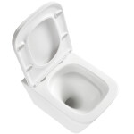 Erga Mery, závěsná WC mísa Rimless Tornado Flush 490x340x350 mm + toaletní sedátko s pomalým zavíráním, bílá, ERG-MERY-CE-94-001