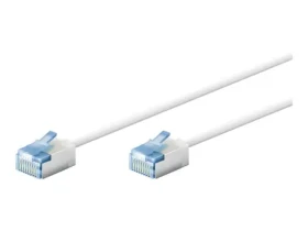 Goobay 74326 bílá / Patch kabel / Cat 6A / U/FTP / slim / 0,15 m (74326)