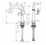 HANSGROHE - Tecturis S Umyvadlová baterie, CoolStart, EcoSmart, kartáčovaný bronz 73341140