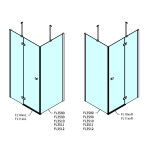 POLYSAN - FORTIS obdélníkový sprchový kout 1100x1200 L varianta FL1011LFL3512