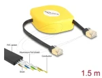 Delock RJ45 smotávací kabel Cat.6A STP černo-žlutá / Síťový kabel / 1,5 m (80239)