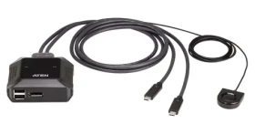 ATEN 2-Port USB-C 4K DisplayPort / KVM switch / 2-portový / USB-C / True 4K / 4096×2160 px (US3312-AT)