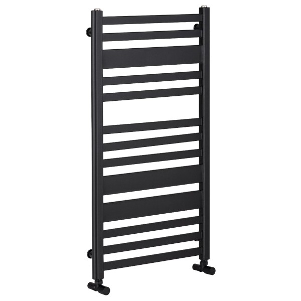 CERANO Koupelnový radiátor Enrico - boční připojení - 467W - černá matná - 970x550 mm
