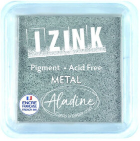 Razítkovací polštářek IZINK pomaluschnoucí - stříbrný