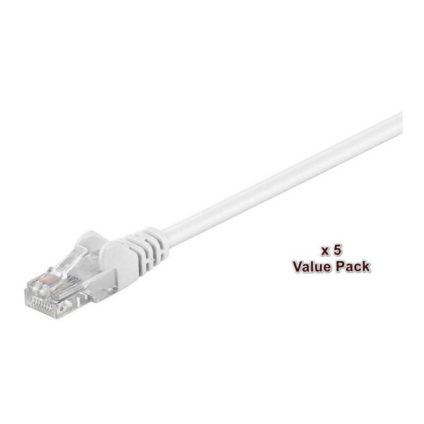 MicroConnect V-UTP515WVP RJ45 síťové kabely, propojovací kabely 15 m bílá 5 ks