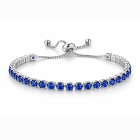 Náramek Swarovski Elements Cianoti Sapphire, Modrá 14 cm + 9 cm (prodloužení)