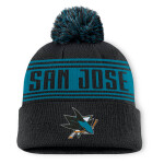 Fanatics Pánská zimní čepice San Jose Sharks NHL A/CAP Beanie Cuff W/Pom