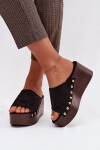 Bota na klínech DM487 černo-zlaté - Step in style 38