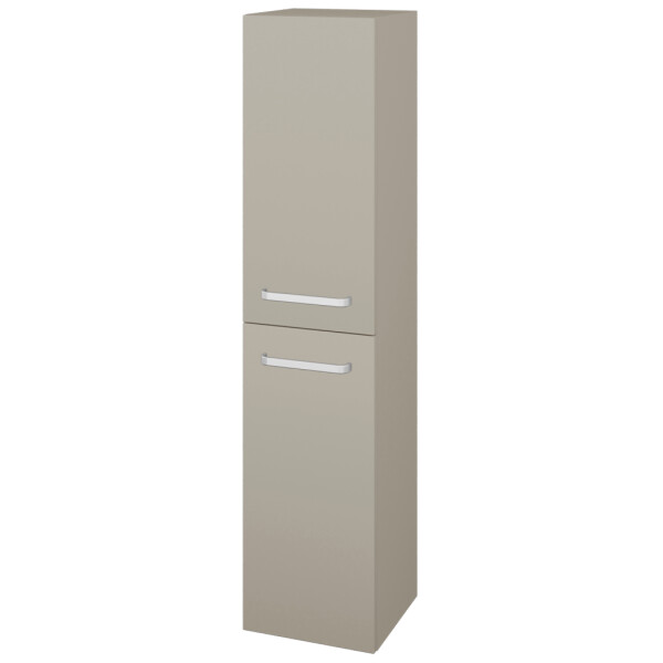 Dřevojas - Vysoká skříň s košem na prádlo DOS SVD2K 35 - L04 Béžová vysoký lesk / Úchytka T01 / L04 Béžová vysoký lesk / Levé 210663A