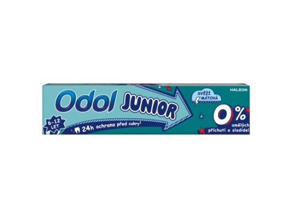 Odol Junior 6-12 let Svěží mátová zubní pasta s fluoridem 50 ml