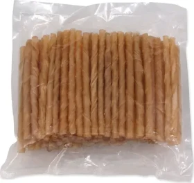 Rasco Premium tyčinka buvolí kroucená 12,5 cm / Pochoutka pro psy / Žvýkací / Buvolí kůže (4904-69503)