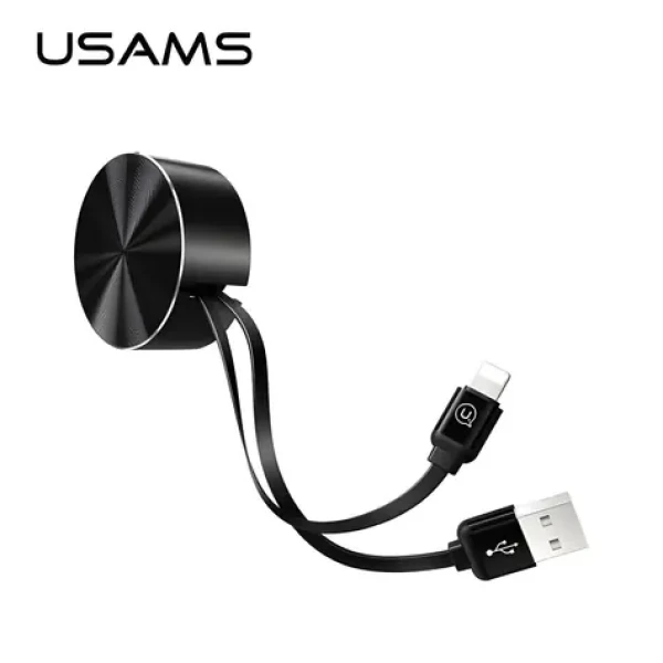 USAMS SJ150 Storage U-Bin černá / Datový kabel / Lightning / 1 m / 2A (IPUSBZH01)