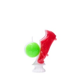 Dortisimo Svíčka Kopačka červená se zeleným míčem