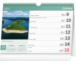 Kalendář 2025 stolní: Malebná zákoutí Česka extra velkým kalendáriem, 30 21 cm