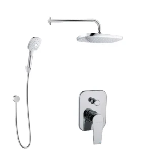 Kielle Sprchový set s baterií pod omítku, pro 2 spotřebiče, s příslušenstvím a tělesem, chrom 20623SP30