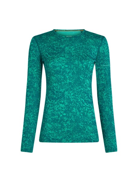 ICEBREAKER Wmns Merino 200 Oasis LS Crewe Moss BloomAOP, Fresh/Tidal Teal/Aop (vzorek) velikost: S