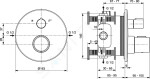 IDEAL STANDARD - Connect Air Umyvadlo nábytkové 640x460x165 mm, s přepadem, otvor pro baterii, černá E0289V3