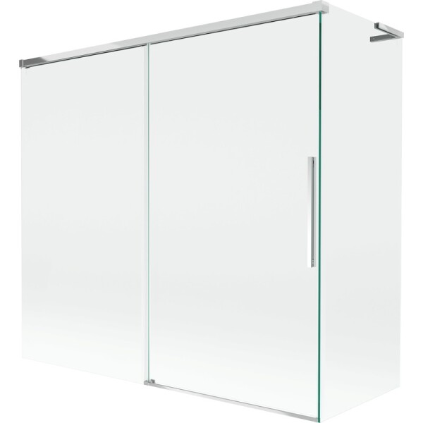 MEXEN/S - Rox L vanová zástěna 2-křídlová posuvná 170 + 75 x 150, transparent, chrom 8C9L-170-075-01-00