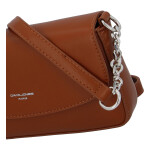 Trendová dámská menší koženková kabelka Ibis, koňaková