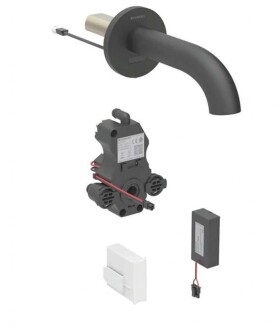 GEBERIT - Piave Elektronický umyvadlový ventil pod omítku, bateriové napájení, easy to clean, matná černá 116.263.14.1