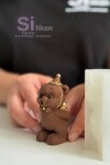 Dortisimo SilikonForms silikonová forma 3D Medvídek s dárkem sfoukávající svíčky