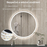 CERANO - Koupelnové LED zrcadlo Eterno - Ø 100 CER-8050BD6950