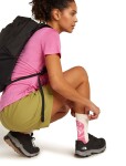 Dámské merino turistické ponožky ICEBREAKER Wmns Hike+ Light Crew Fresh Fern, Chalk/Pop/Snow velikost: 41-43 (L)