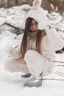 Dětské sněhule Big Star KK374218 Šedo-stříbrná 34