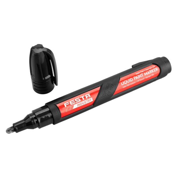 Značkovač permanentní, černý, FESTA INDUSTRY