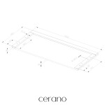 CERANO - Deska pod umyvadlo Navira Pro - dub medový - 160x3,6x46 CER-663109