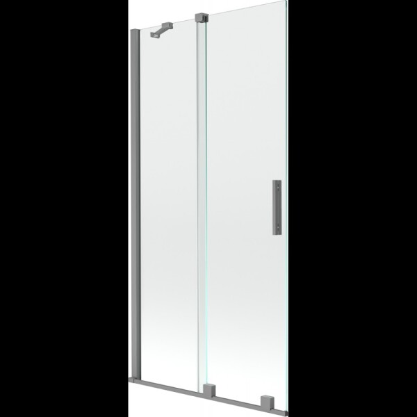 MEXEN/S - Velar dvoukřídlá posuvná vanová zástěna 90 x 150, transparent, grafit metal 896-090-000-01-95