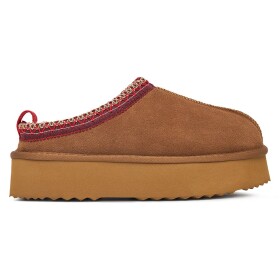 Bačkory DeeZee 0B780P-P Přírodní kůže (useň) - Semiš
