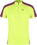 MONTURA Hade Zip T-Shirt, Sunny Lime/Wine Red velikost: M