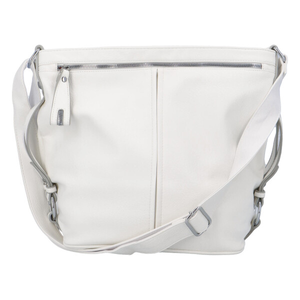 Velká prostorná crossbody kabelka Figo, bílá