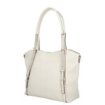 Stylová dámská koženková kabelka na rameno Zita, krémová