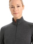 Dámské triko dlouhý rukáv ICEBREAKER Wmns ZoneKnit™ 260 LS Half Zip, Jet HTHR/Black/Metro HTHR/Cb velikost: XL