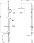 MEXEN/S - X40 chrom sprchový sloup 798404091-00