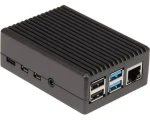 Joy-it Alu-08 černá / Pouzdro / pro Raspberry Pi 4 / Hliníkové / Pasivní chlazení (RB-ALUCASEP4+08)